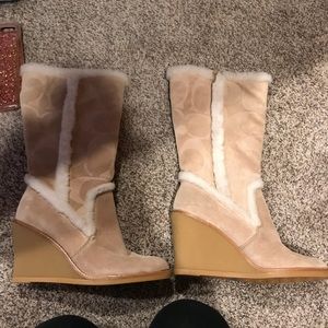 Coach wedge boots